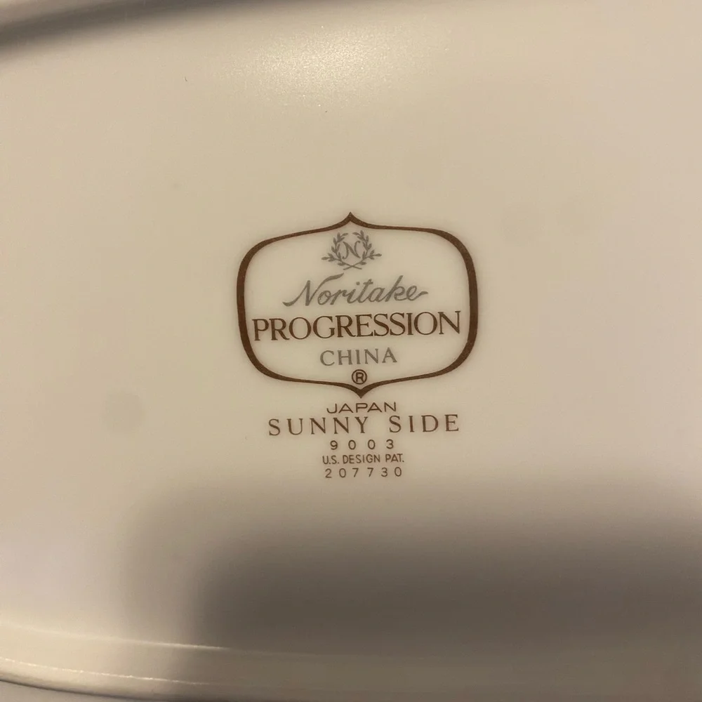 Vintage Noritake Sunny‎ Side Serving Bowl With Platter